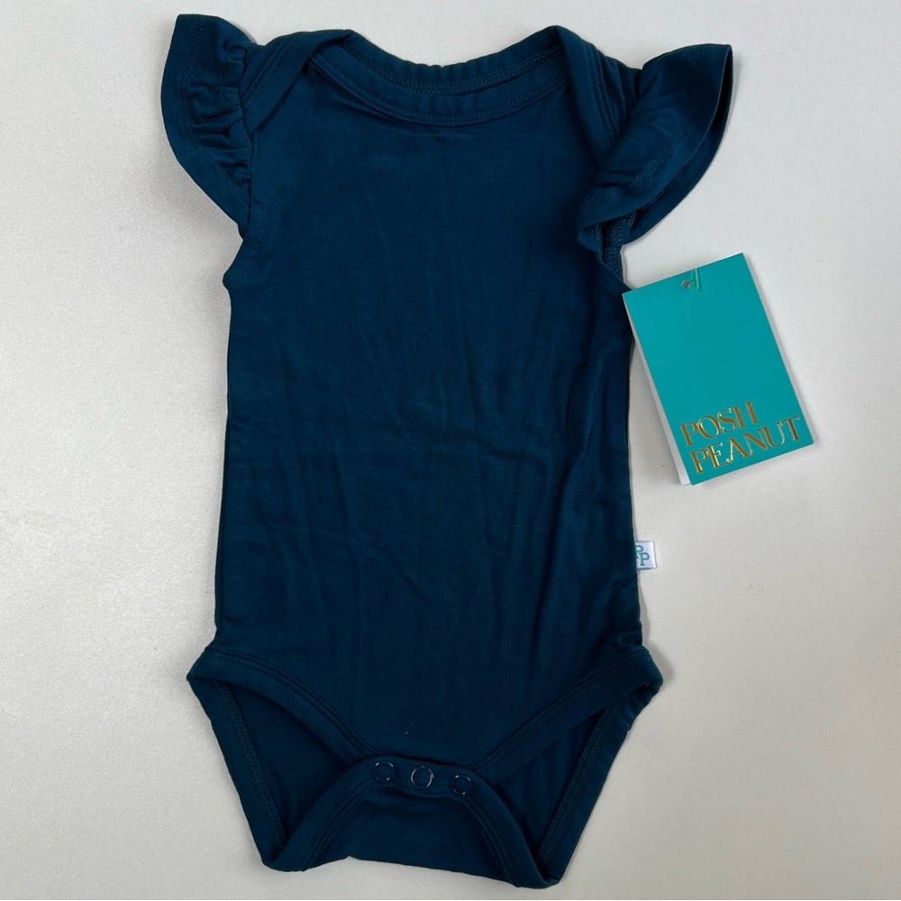 Posh Peanut Ruffle Bodysuit Newborn NWT